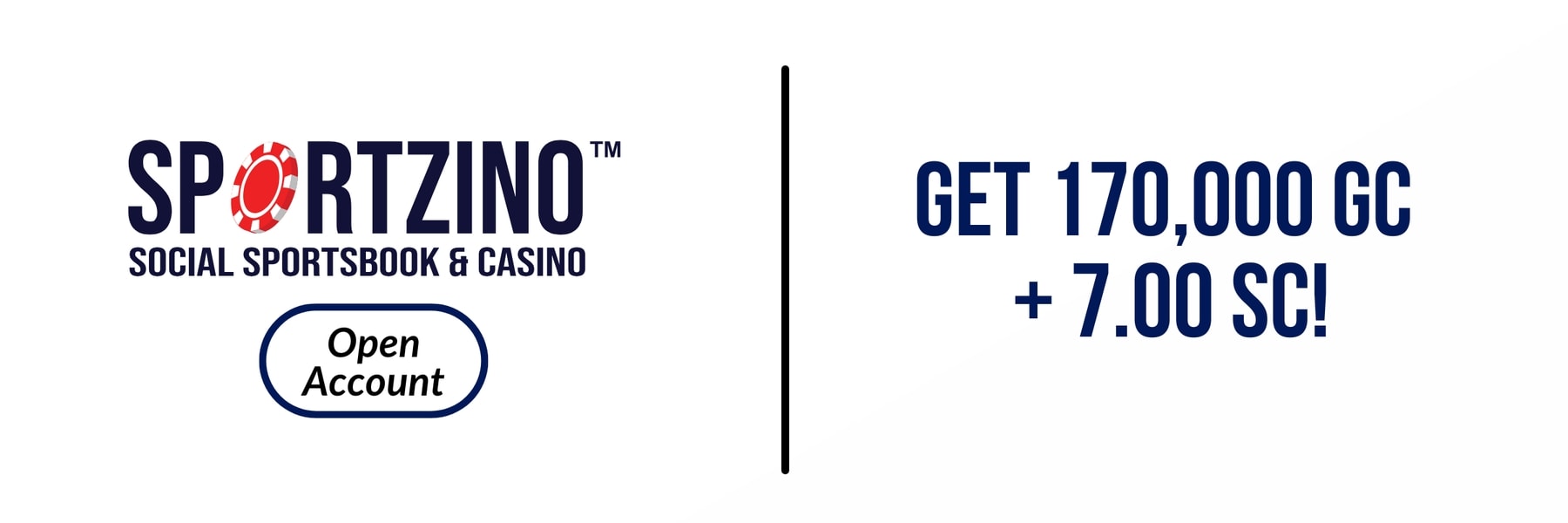 Sportzino Casino — Get 170,000 GC + 7.00 SC!