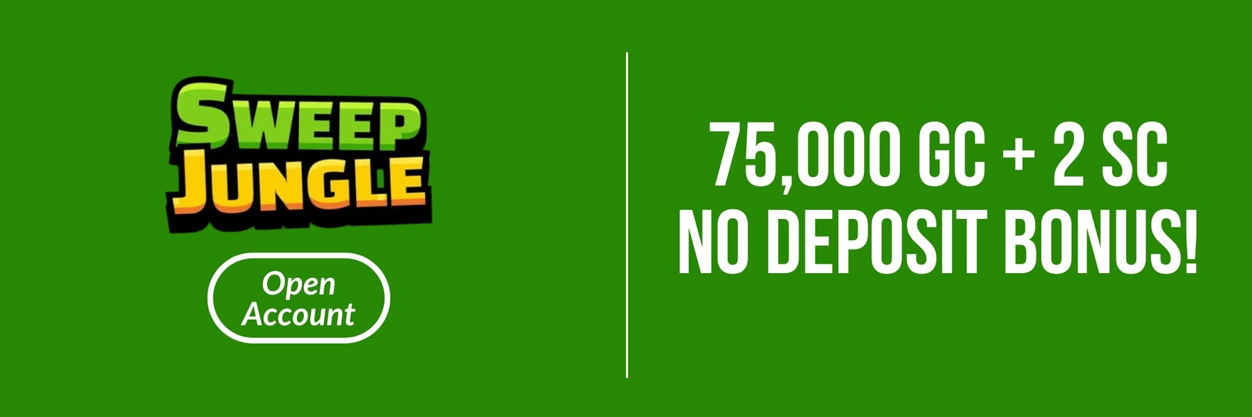 Sweep Jungle — 75,000 GC + 2 SC No Deposit Bonus!