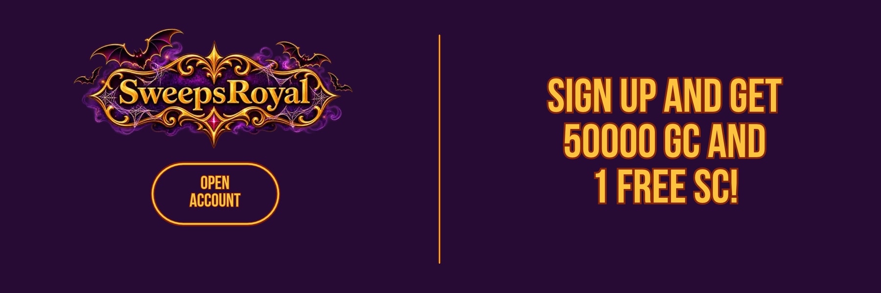 Sweeps Royal — Sign Up and Get 50000 GC and 1 Free SC!