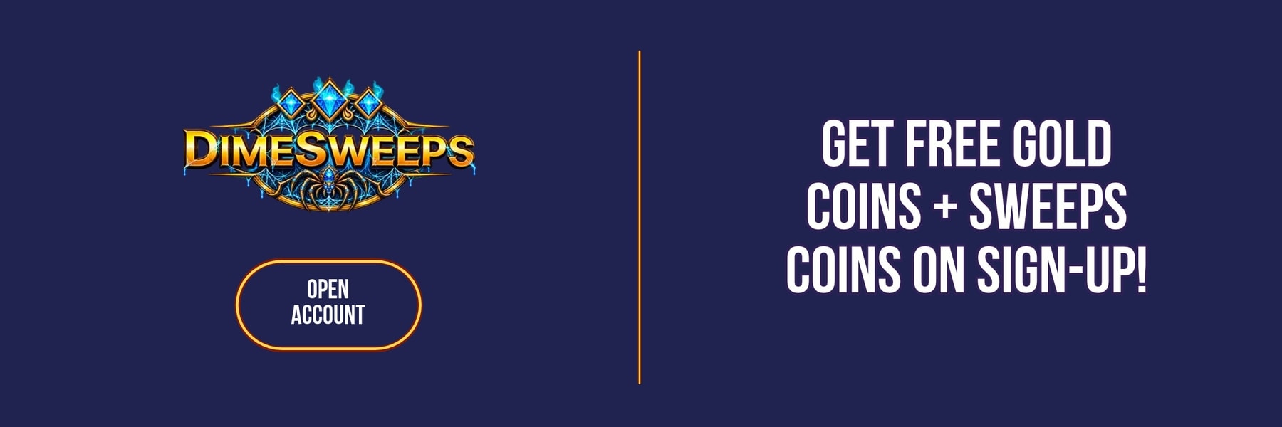 DimeSweeps — Get Free Gold Coins + Sweeps Coins on Sign-Up!