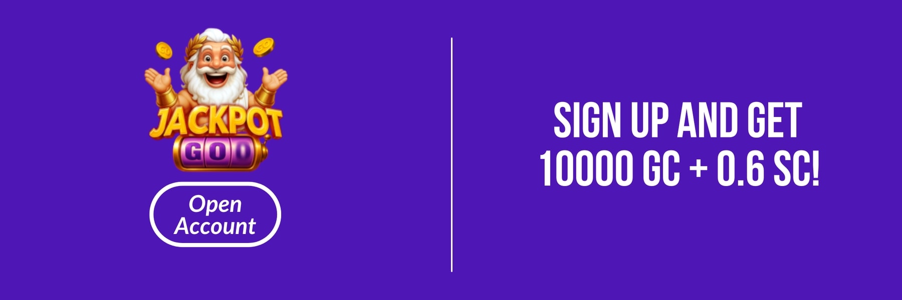 Jackpot Go — Sign up and get 10000GC + 0.6 SC!