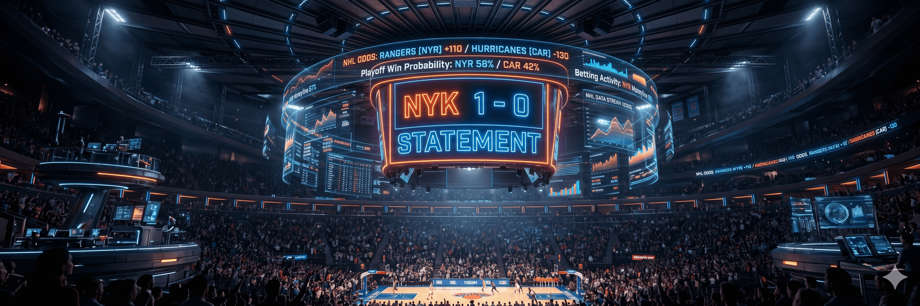 Master the 2026 NBA Semi-Finals and NHL Second Round pivots. We analyze the Knicks’ 39-point statement, Hurricanes’ defensive grit, and May casino reloads.